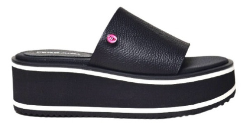 Zuecos Sandalias Bajos De Mujer De Cuero Pratt - Ferraro