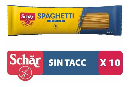 Fideos Spaguetti Sin Gluten Marca Schar X 10 Unidades