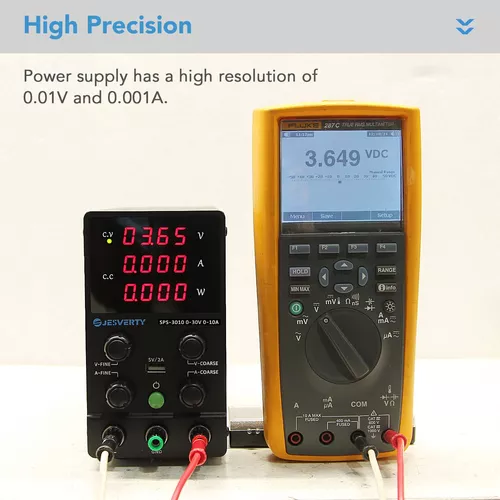 Fuente de alimentación CC variable, fuente de alimentación regulada de  conmutación ajustable (0-30 V 0-10 A) con visualización LED de 4 dígitos