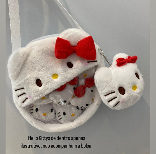 Bolsa Hello Kitty Round Vermelho