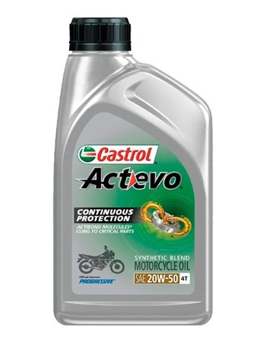 Aceite Castrol Actevo Semi Sintetico 20w50 4 Tiempos 1l 