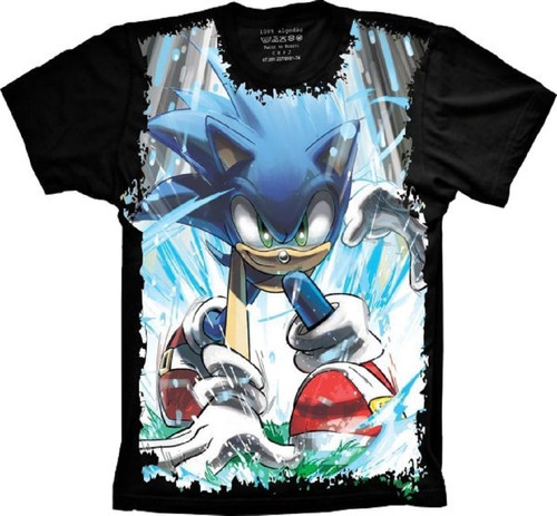 Camiseta Frete Grátis Plus Size Jogo Sonic