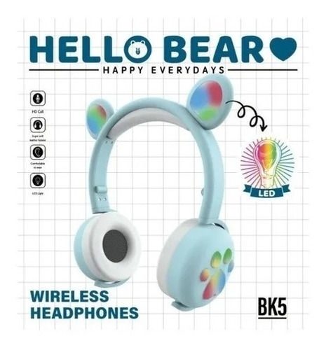 Audifonos Hello Bear Ear Headphones Oso