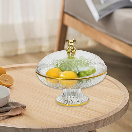 Pastel De Placa De Fruta Stand With Dome Clear Versátil