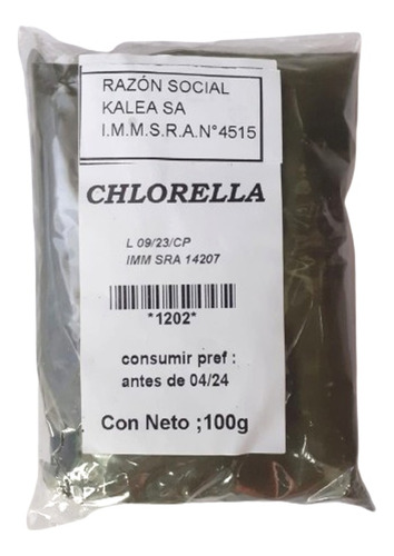 Clorofila O Chlorella 100 G Lleve 3 Pague 2