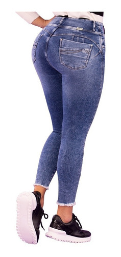 Jeans Colombiano Levanta Cola Jogger Cropped Salamandra Tyt