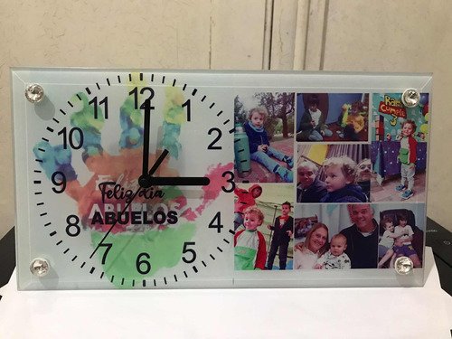 Reloj De Vidrio, Personalizado. El Mejor Regalo !