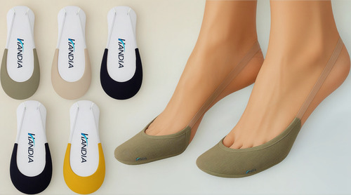 Calcetas Invisibles, Protector Pie, Tines Para Mujer 5 Pares