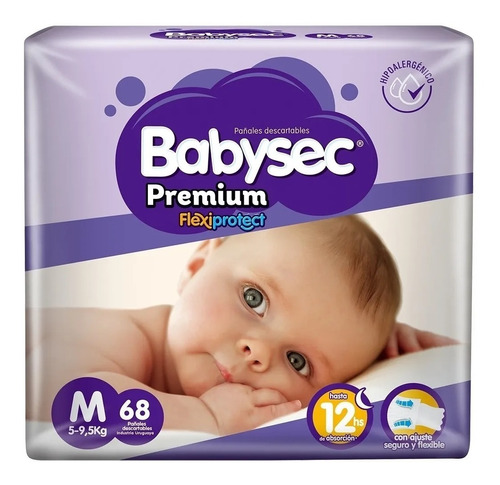 Pañales Babysec Premium Talle M Por 68 ( Kiara )