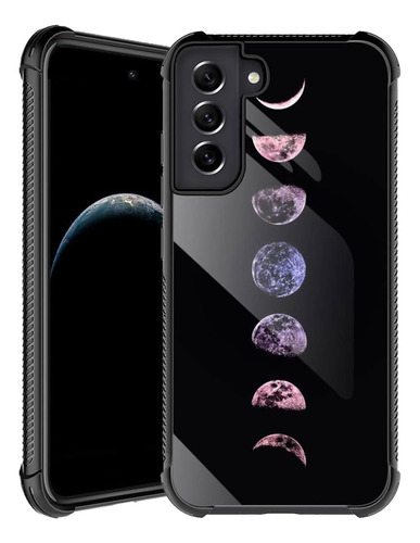 Funda Negra Ciclo Lunar Tpu Para Samsung Galaxy S21