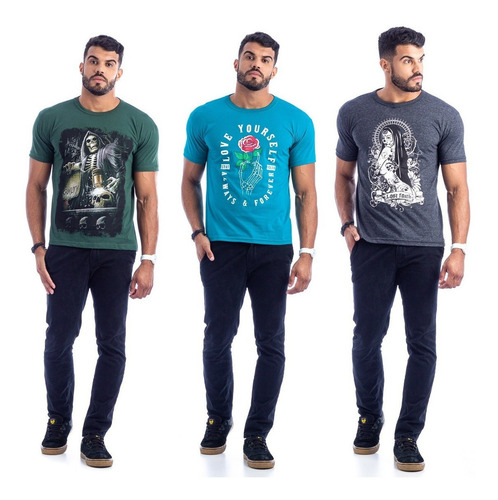 10 Camisas Camisetas Masculinas Baratas Atacado Diversas