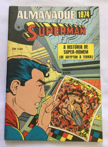 Almanaque Superman 1974 - Original - Ebal - Frete Grátis