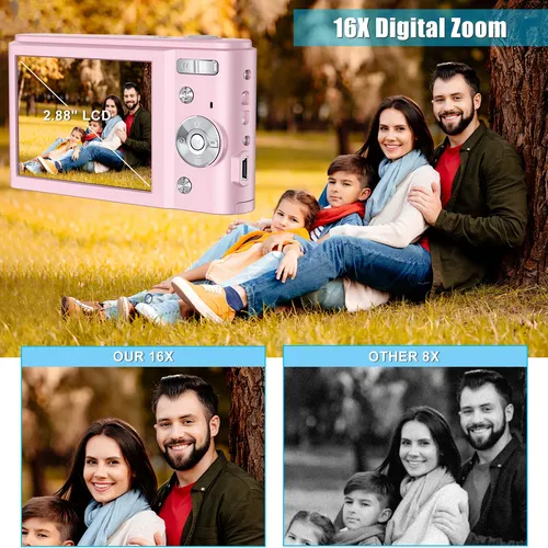 Cámara Digital De 2.7k Aitechny Vlogging Videocámara De 4.