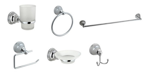 Imagen 2 de 4 de Accesorios Para Baño Set De 6 Piezas Hydros Kiss