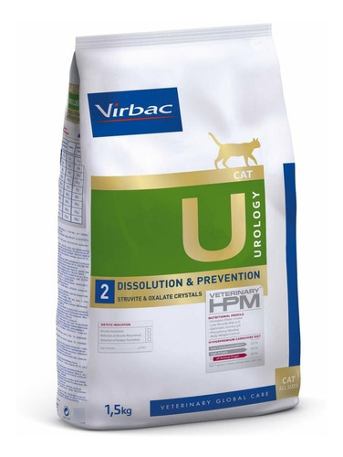 Alimento Gato Virbac 2 Dissolution & Prevention 1,5kg Rp