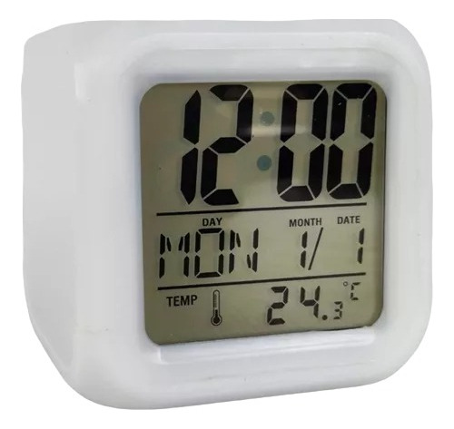 Reloj Despertador Indicador Fecha Temperatura Alarma Digital