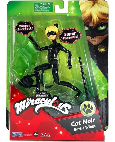 Figura Articulada Miraculous Cat Noir Adrien Playmates 13 Cm