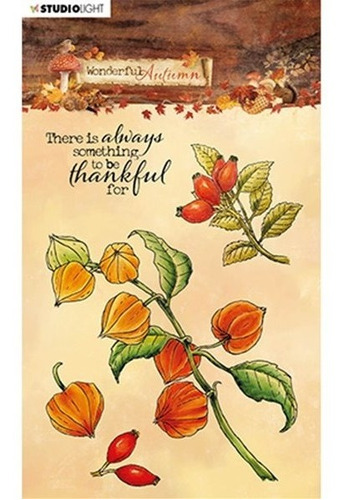 Scrapbooking Sellos Silicona Studio Light Hojas Otoño 12.5x8