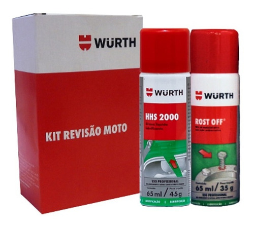 Kit Revisão Wurth Para Limpeza Manutenção Moto - Kit 1