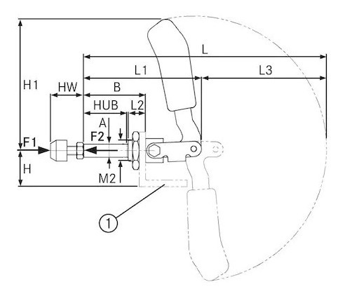 Clamp De Sujeción Frontal Tamaño 2, Forma Corta Amf