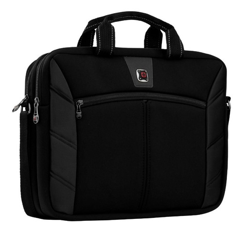 Funda para portátil Sherpa Wenger Executive 16 con 2 compartimentos, color negro