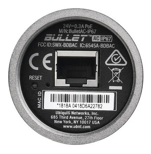 Imagen 2 de 3 de Radio Doble Banda Bullet Airmax Ac Ip67 160/300mbps