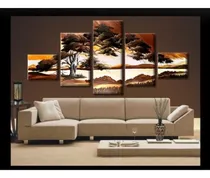 Comprar Cuadros Tripticos Modernos Paisajes Pintados A Mano