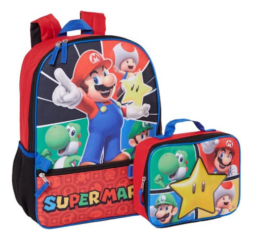 Realme Super Mario Mochila Con Lonchera Para Niños Y Niñas