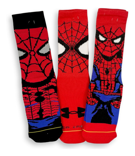 Calcetas Spiderman, Hombre Araña Rostro, Marvel, Avengers