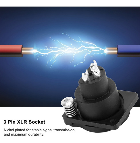 Montaje De Chasis Hembra, 20 Piezas, Conector Xlr De 3 Pines