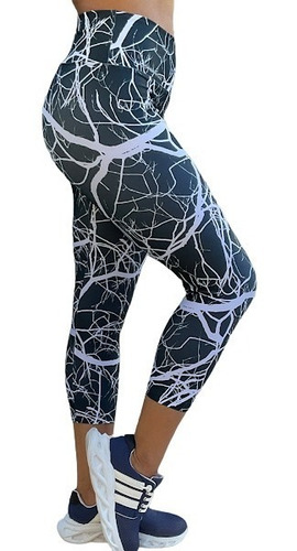 Imagen 2 de 10 de Calzas Capri Mujer Lycra Vaplex Sublimado Sport Fitness