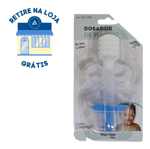 Imagem 1 de 2 de Dosador De Remedio 20ml Azul Western Cs-15a