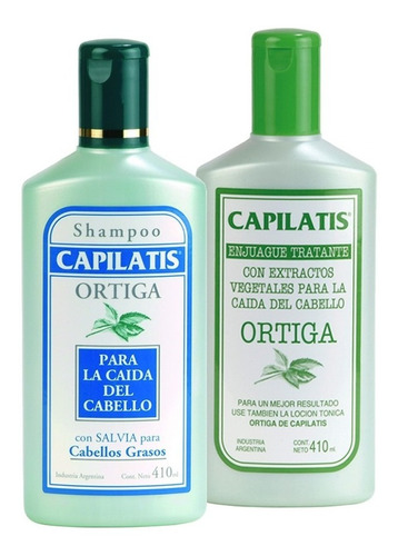 Anticaída Capilatis Ortiga Shampoo Enjuague Cabello Graso