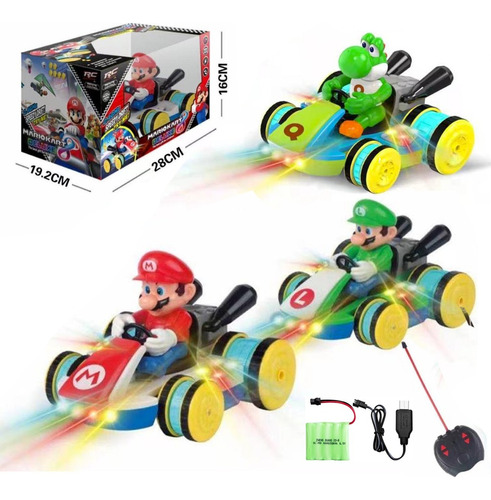 Carro A Control Remoto Mariokart Con Luces Y Sonido Recargab