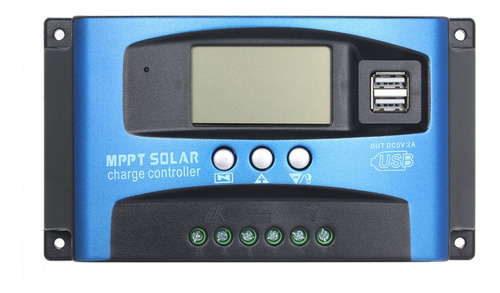 Controlador De Carga Solar De 60a Mppt Dual Usb Display Lcd 