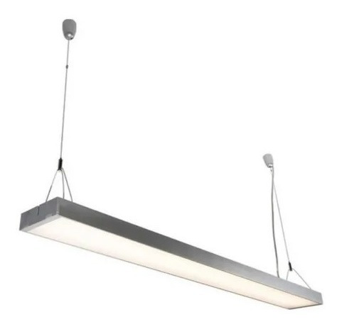 Lampara Led 48w Colgante Rectangular 117x18x6 Cm Base Negra