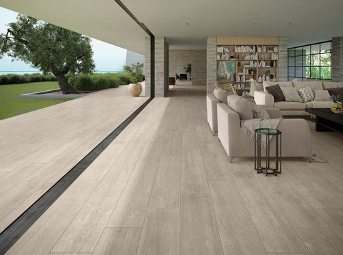 Porcelanato Madera Gris 23x120 Interior Exterior Antidesliza