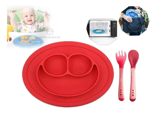 Plato Antideslizante De Entrenador Para Bebe Y Niños Silicon