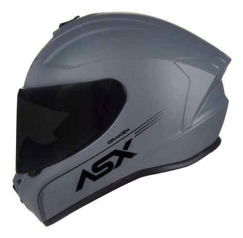 Combo Capacete Axes Axxis Draken Eagle + Viseira Extra Cor Draken Solid Cinza Tamanho do capacete 54