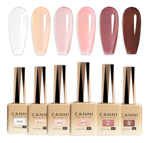 Set De Esmaltes De Uñas En Gel Canni, 9 Ml, Sin Hemas, Otoño