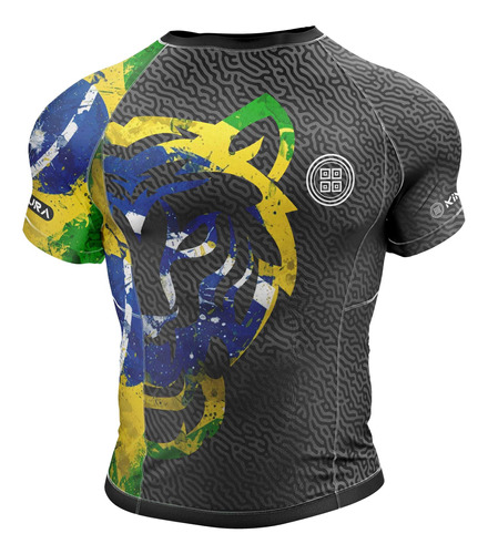 Rashguard Manga Curta Gi Brazilian Jiu Jitsu No Gi Tigre