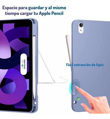 Imagen 7 de 7 de Funda Para iPad Air 10.9 C/ Espacio Para Cargar Lápiz Pencil