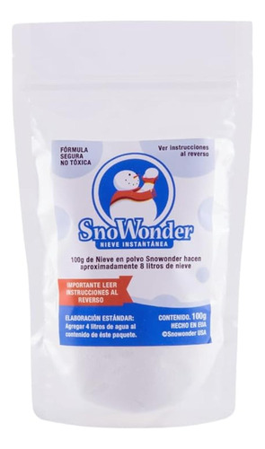 Snowonder Nieve Instantánea - Nieve Artificial - 100 G