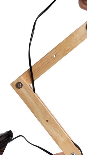 Imagen 7 de 7 de Lampara De Mesa Escritorio Brazo Flexible Base Fija Cobre