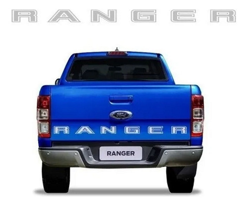 Adesivo Prata Tampa Traseira Para Ford Ranger 2020 19952