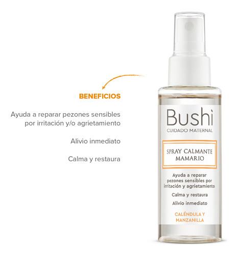 Bushi Protector Mamario Spray Calmante 60ml