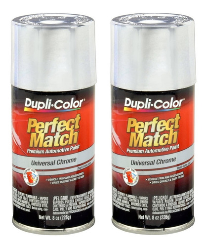 Paq. 2 Pintura En Spray Color Cromo Universal Dupli-color