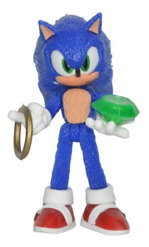 Figura Juguete The Hedgehog Sonic Diamante Con Sonido Y Luz