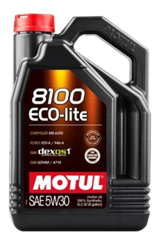 Aceite Motul 8100 Eco Lite 5w30 X4 Litros Gm Dexos1