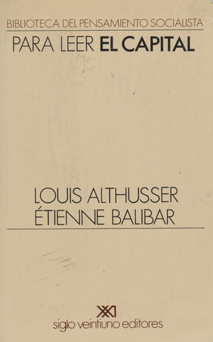 Para Leer El Capital (spanish Edition) - Louis Althusser